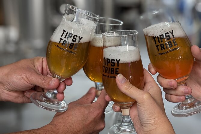 Beer tasting in a Brussels Micro Brewery and Distillery - Tipsy Tribe Brewery and Distillery: working craft gear, not a souvenir set