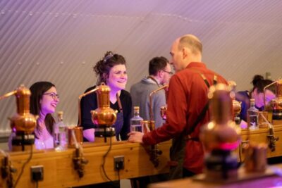 City of Aberdeen Distillery: Gin School Experience - Double G&T arrival and the tasting rhythm that builds your recipe