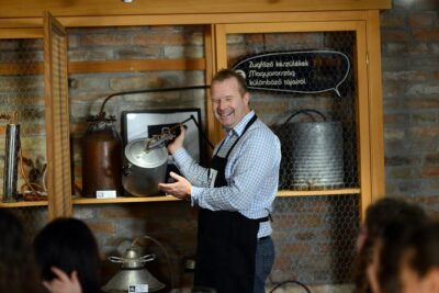 Hungarian pálinka distillery visit and tasting - The guided tasting: three award-winning pálinkas with pretzels and water