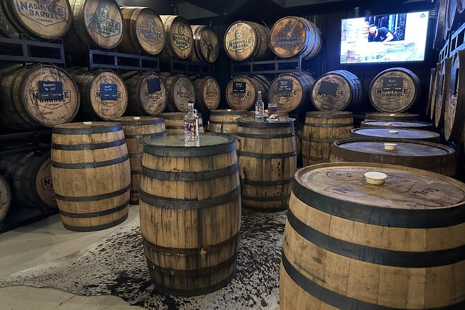 Nashville Barrel Co "Flight from the Barrel" Whiskey Tasting - The lounge setup and why “self-guided” matters