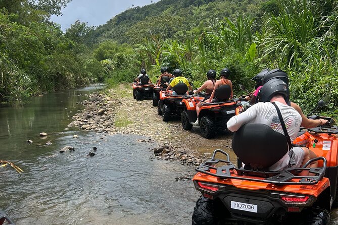 St Lucia ATV Tour : Waterfall, Plantation, Beach and Distillery - The beach ride and Clive’s rum punch: the moment the tour turns fun-fresh