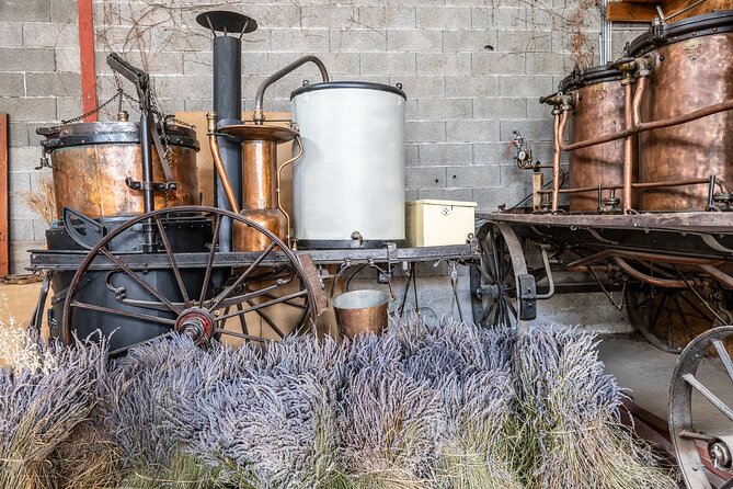 Tour Guide of an Essential Oil Distillery in the Drôme - Stop 2 self-paced: fields, Vercors mountain photos, and a restored still museum
