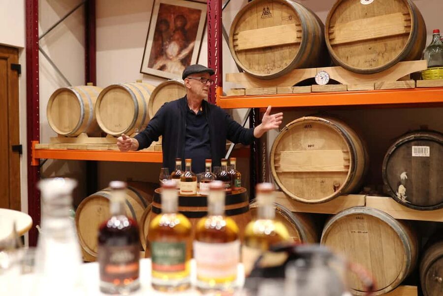 Zagreb: Fine Spirit Tasting & Distillery Tour - Cask cellar welcome: the first sip sets the tone